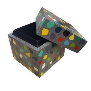 BARNEYS NEW YORK vintage covered box, NEW WITH TAGS